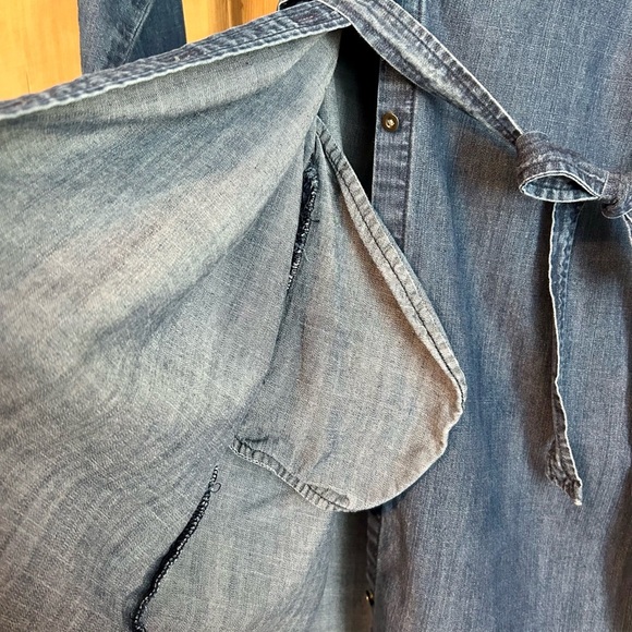 Banana Republic Women’s Blue Denim Shirt Dress Size 4P - Picture 5 of 12